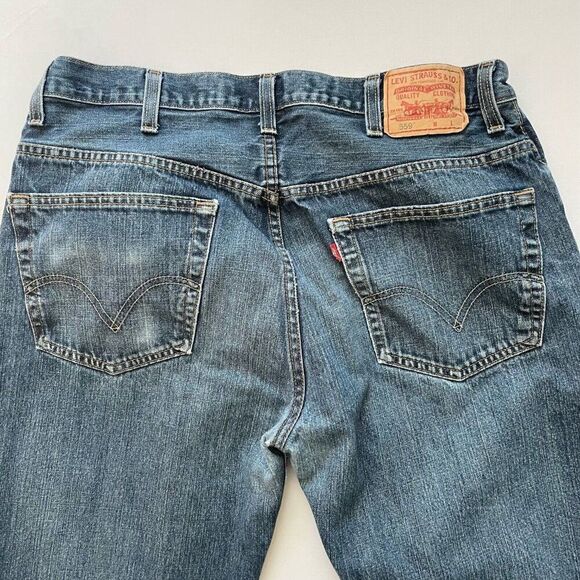 Mens Levis 559 38x33.5 Relaxed Straight Leg Blue Denim Jeans Distressed Vintage - Picture 10 of 12